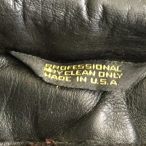 Excelled Black Leather Jacket, Vintage, 42R, - Picture 16 of 16